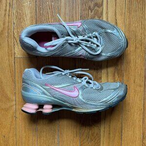 Silver & Pink Nike Shocks